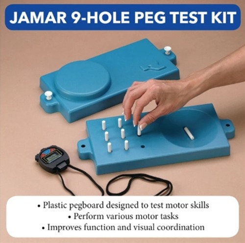 [미국] 나인펙 테스트킷 / Jamar 9-Hole Peg Test Kit / A8515