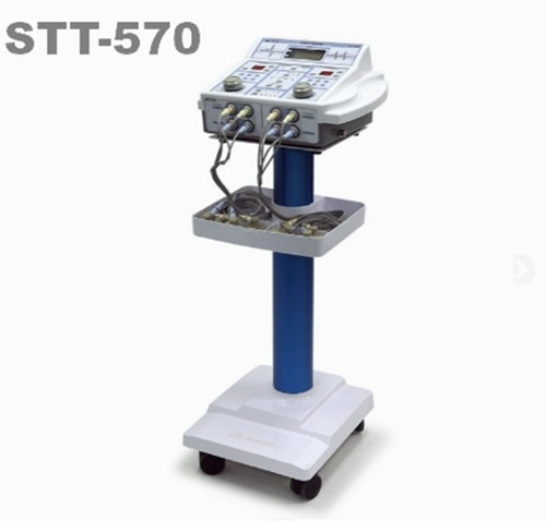 [스트라텍] 경피신경 저주파자극기 STT-570 (2인용,2채널,석션컵8개,석션컵지름6cm,이동카트옵션) LEO-MED II