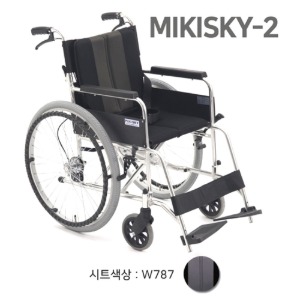 [미키코리아메디칼] 병원 및 시설에 안성맞춤 알루미늄 휠체어 MIKI SKY-2 (보호자브레이크,등판꺽임,원터치소프트시트) 기본형 15.0Kg