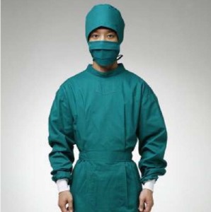 [이원건강] 병원 수술복 (가운형,색상:초록,재질:면16수,남녀공용,사이즈선택)