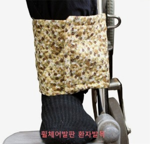 [DH] 휠체어 발목보호대 (누비원단,2개입,꽃무늬,면재질) ▶누비보호대 다리고정대 발목고정대 발목억제 환자벨트 환자보호대