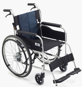 [미키코리아메디칼] 알루미늄 휠체어 USG-1 (통타이어,보호자브레이크,좌폭400mm,중량12.1Kg) 경량휠체어