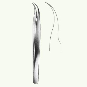 [Kasco] 일렉트로닉 포셉 커브 G11-412 (Electronic Forceps Curved,11cm 곡) 미세작업용