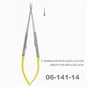 [NS] 바라큐어 지침기 06-141-14 TC Barraquer Micro Needle Holder Smooth STR with Lock 14cm (직선)