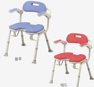[케어맥스코리아] 환자 목욕의자 IU (팔걸이상하조절,다리높이조절,접이식,알루미늄재질-녹방지)
