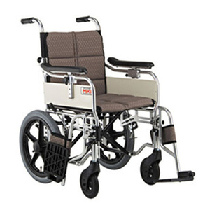 [미키코리아] 슈퍼미라지 휠체어 SM-5(16),SM-5(16D) 팔받이높이조절,발받침스윙 및 분리,보호자브레이크,고급휠체어 중량13.2~14.2Kg.