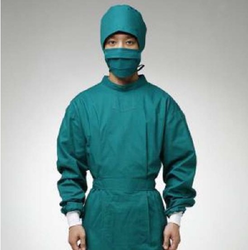 [이원건강] 병원 수술복 (가운형,색상:초록,재질:면16수,남녀공용,사이즈선택)