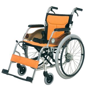 [디에스아이] 알루미늄 휠체어 DS-501A (보호자브레이크,등판꺽기,발판높이조절,통타이어, 원터치소프트시트 등) [장애인보조기기 48만원환급] 14Kg