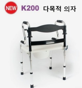 [대세엠케어] 다목적의자 K200 (워커,좌변기,목욕의자,양변기지지대 등) 6in1