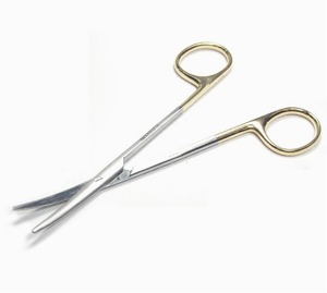 [Kasco] 골드 메젬바움 시저 커브 블런트 타입 G10-630,G10-651 (Gold Metzenbaum Scissors Curved Blunt Type,14cm 및 18cm 선택) 미세조직 수술용