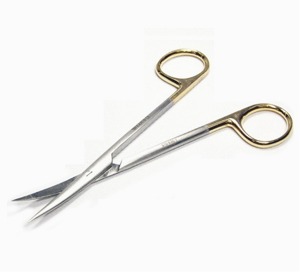 [Kasco] 골드 메젬바움 시저 커브 샤프 타입 G10-630-1,G10-661 (Gold Metzenbaum Scissors Curved Sharp Type,14cm 및 18cm 선택) 미세조직 수술용