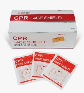 [태양] 페이스쉴드 (한국형,50매,개별포장) 마우스쉴드 CPR실습용