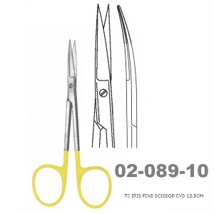 [NS] 안과 가위 02-089-10 TC Iris Fine Scissors CVD 10.5cm (곡선)