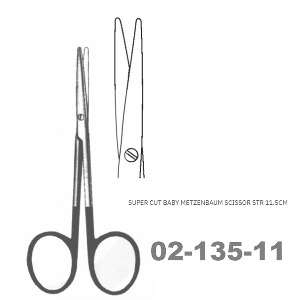 [NS] 슈퍼컷 베비 메젠바움 가위 02-135-11 Super Cut Baby Metzenbaum Scissors STR 11.5cm (직선)