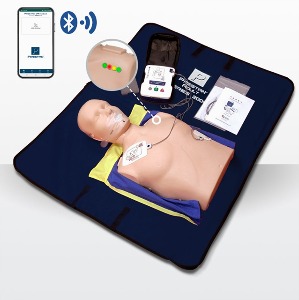 [미국 프레스탄] CPR마네킹 + 교육용 심장충격기 세트 my-B100M AEDT (모니터용)블루투스형 앱연동 -동영상참조-