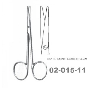 [NS] 베비 메젠바움 가위 02-015-11 Baby Metzenbaum Scissors STR 11.5cm (곡선)
