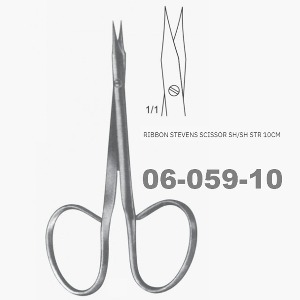 [NS] 스티븐 리본 핸들 안과가위 06-059-10 Ribbon Stevens Scissors (Sharp Stright 10cm)