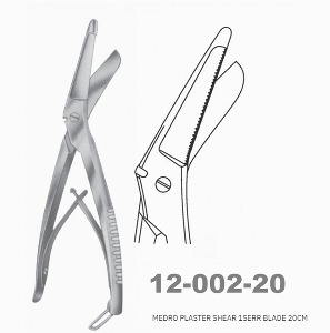 [NS] 메드로 석고붕대 가위 12-002-20 Medro Plaster Shear 1Serr Blade 20cm