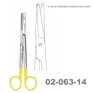 [NS] 메이요 수술 가위 02-063-14 TC Mayo Operating Scissors STR 14.5cm (직선)