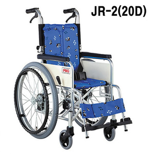[미키코리아] 어린이휠체어 JR-2(20D) 보호자용브레이크 뒷바퀴지름 51cm 중량 12Kg