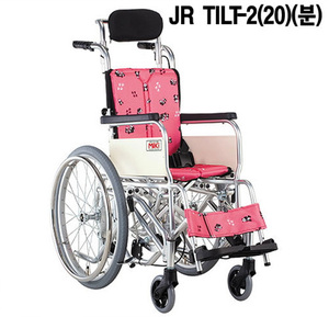 [미키코리아] 어린이 틸팅휠체어-바퀴분리형 Jr Tilt-2(20분) 차량탑재용이 보관간편 아동용휠체어 16.6Kg.