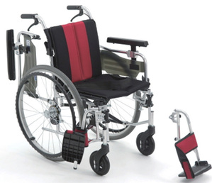 품절 [미키코리아메디칼] 알루미늄 휠체어 MIKI-W AH (보호자브레이크,통바퀴,등판꺽기,팔받침높낮이조절 및 스윙기능,발받침착탈,원터치소프트시트 등) [장애인보조기기] 16Kg