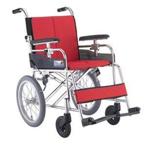 [미키코리아] 보호자형 휠체어 미라지2(16) 가볍고 견고한 휠체어,팔받이상하조절,41cm 작은뒷바퀴,경량 11.50Kg